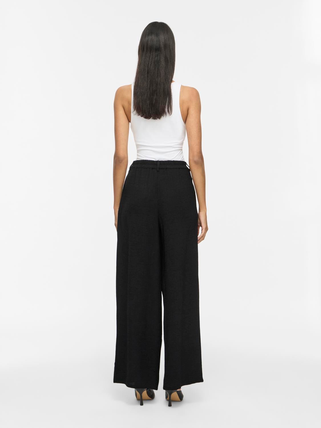 VISURASHIL Trousers - Black Beauty - VERO MODA & VILA Bergvik